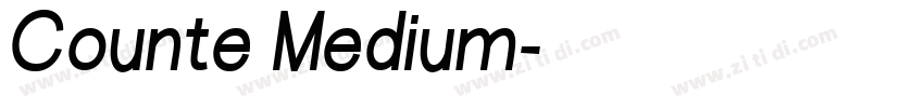 Counte Medium字体转换
